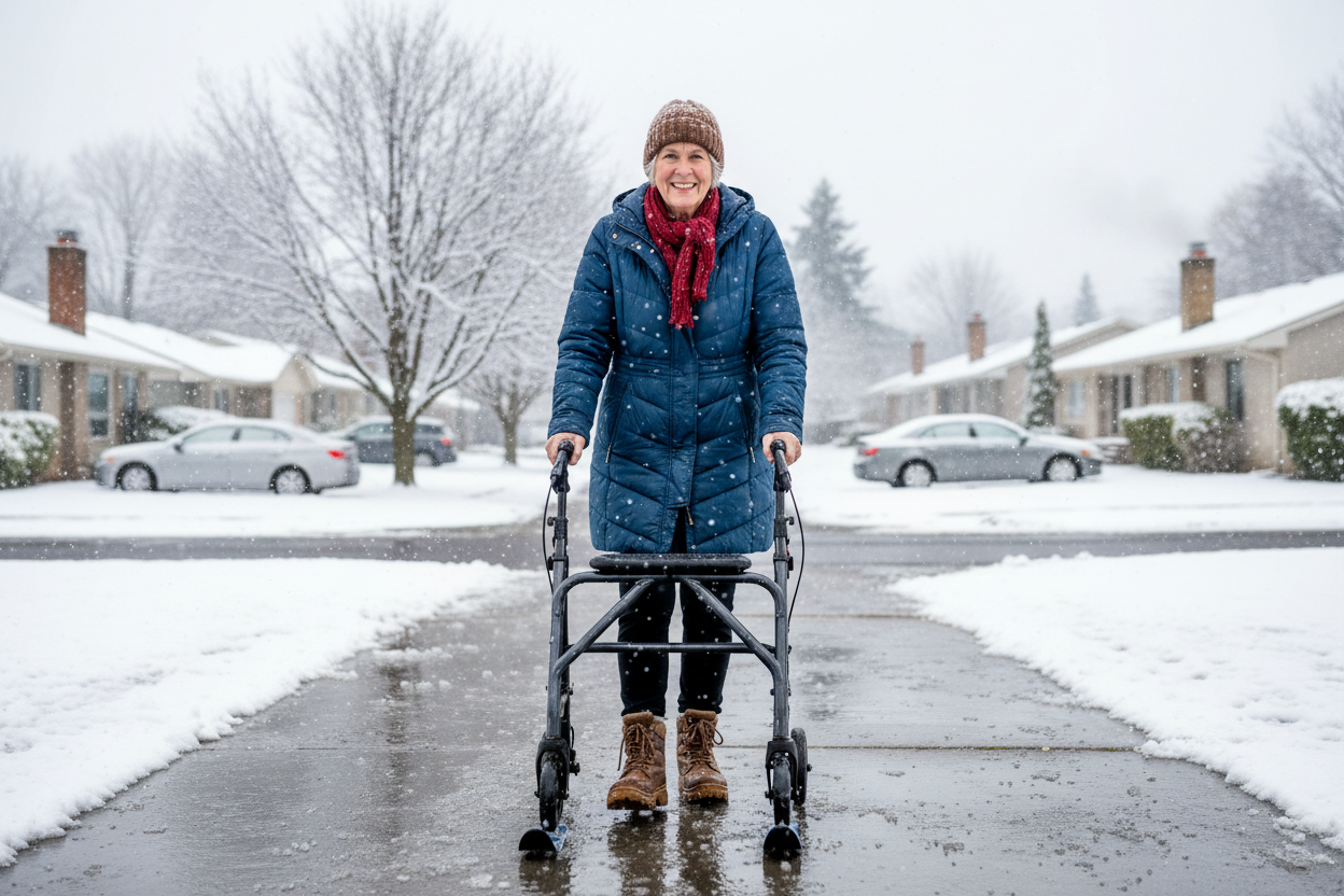 Navigating Inclement Weather (Ice, Rain, and Snow) Safely with a Mobility Aid